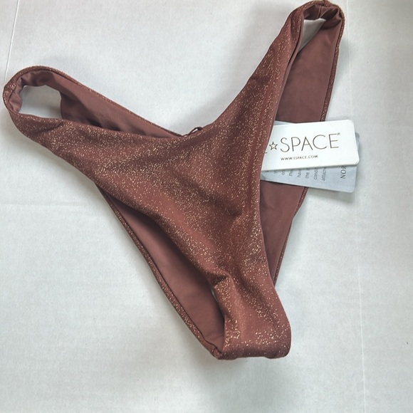 For bundles only - L*Space Shimmering Brown Bikini Bottom S - Picture 1 of 3